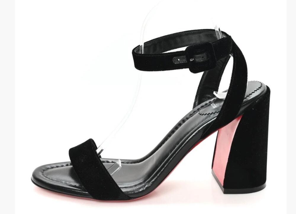 CHRISTIAN LOUBOUTIN
Veau Velours Miss Sabina 85 Sandals Black size 38 NWT